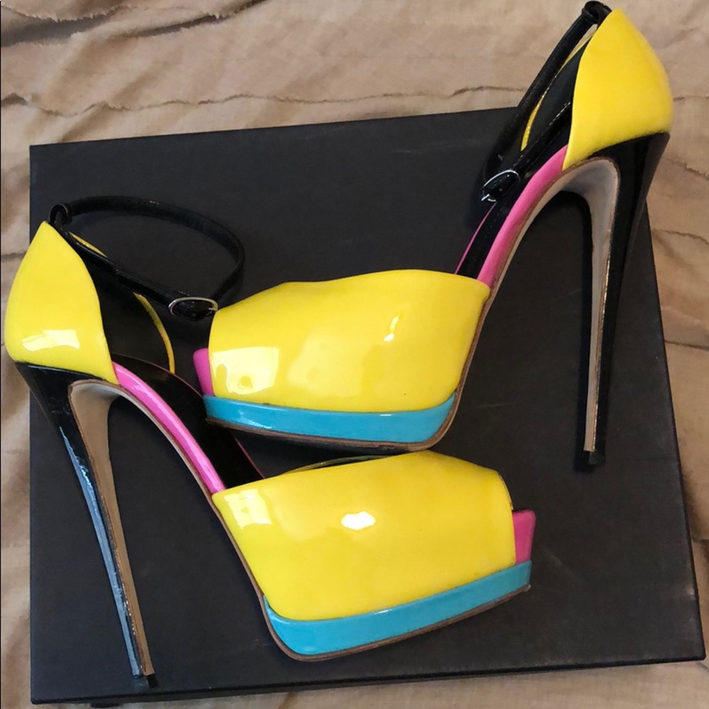 Giuseppe Zanotti Platform Colorblock Sandals